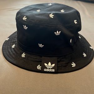 Black/White Adidas bucket hat. One size fits all